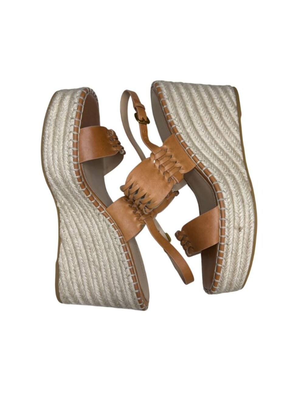 NWOB Veronica Beard Riya Slingback Espadrille Platform Wedge Sandals, Size 10 - Picture 7 of 9